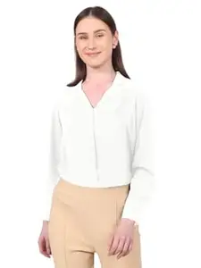 MRSWEARS Women's Regular Fit Cotton Blend Long Sleeves Opaque Shirt Style Top