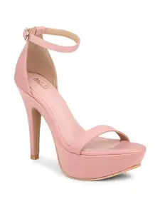 INC.5 Women Beige Ankle Looped Platform Heels