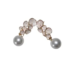 Small White Pearl Cute Earrings Set for Women & Girls