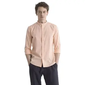Snitch Mandarique Peach Casual Shirt