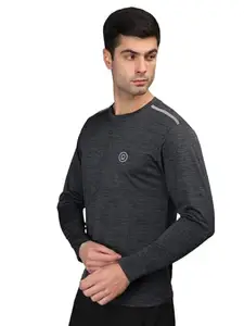 CHKOKKO Men's Gym Regular Fit Full Sleeves T-Shirt Mtl Grey 5XL