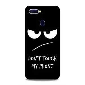 SmashItUp Don't Touch My Phone/Emoji/Quote 3D Printed Back Cover for Oppo F9 / Oppo F9 Pro/Realme 2 Pro