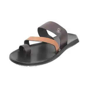 Mochi Men Brown Casual Leather Sandals Uk/5 Eu/39 (16-348)