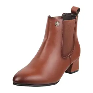 Metro Women Tan Leather Ankle Boot UK/4 EU/37 (31-85)