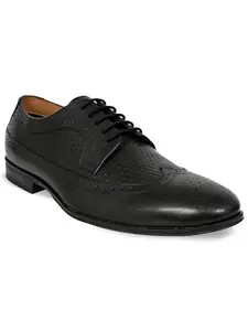 Allen Cooper Leather Formal Shoes for Men(19001-b8) Black