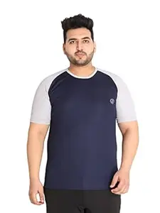 CHKOKKO Men's Polyester Regular Fit Solid Sports T-Shirt
