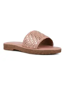 Inc.5 Womens Peach Casual Solid Round Toe Flats