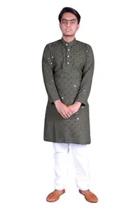 Yuvina Fashion Men Grey Colour Kurta Pajaama