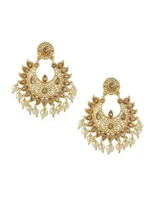 ANURADHA PLUS®Antique Matte Gold Finish Stunning Chandbali Earring for Girls/Women