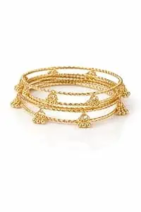 Swara Creations Kashmiri Ghungroo Latkan Bangles Set for Women and Girls|Set of 4 Bangles