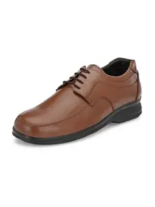 Eego Italy Men's Genuine Leather Plus Size Formal Lace Up Shoes - GT_1_Brown_11