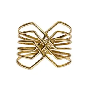 Gold Broad Cuff Bracelet