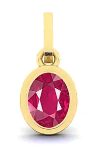 6.25 Ratti 5.50 Carat Original Ruby Stone Astrological Pendant/Locket For Men And Women (PENDANT_OVAL_5_Baz)
