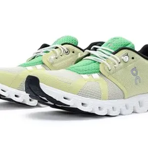 ON Women Cloud 5 Push Running Shoes,Hay|Acacia,4,Multi