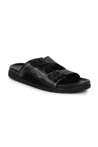 Louis Philippe Men's Black Sandals