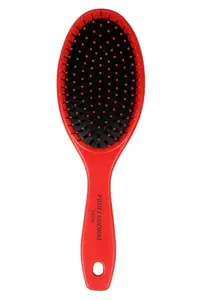 Ankita Oval Paddle Hair Brush | Unisex Detangling & Scalp Massage Brush | Anti-Static, Smooth Bristles | Available in Classic Color Variants (Crimson Red)