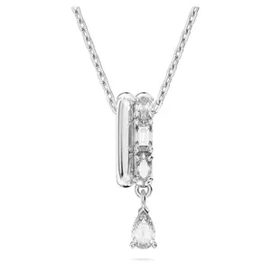 Swarovski Womens Imber Pendant, Mixed Cuts, White, Rhodium Plated