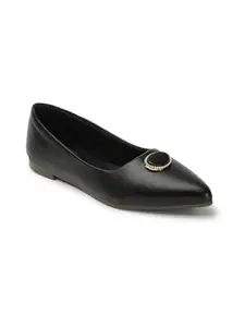ICONICS Women's Slip On Ballerinas Colour-Black, Size-UK 5