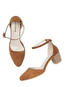 Marc Loire Women's Block Heels Fashion Sandal (Copper, 4)