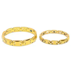 (Raksha Bandhan Pair Set) Titanium magnetic bracelet for increased energy/improved sleep/reduced inflammation/control sugar/control blood pressure/pain relief (Design Avilable as per availability)