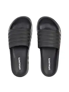 OFF LIMITS MEN LAIDBACK Slides, BLACK, 11 UK