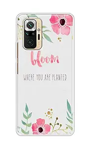 The Little Shop Designer Printed Soft Silicon Back Cover for Redmi Note 10 Pro (Bloom)
