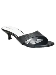 AJANTA Womens Black Heeled Sandal ML0737