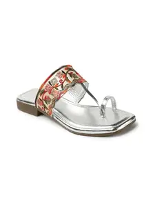 Iconics Women Sandal,Silver,UK-5