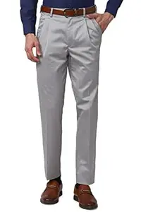 Peter England Men's Regular Fit Mid Rise Pants