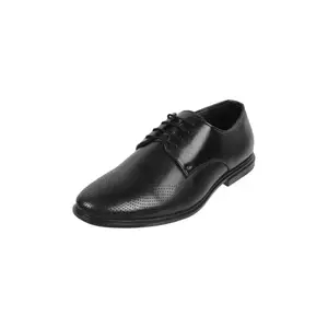 Metro Men Black Faux Leather Brogue Formal Shoes UK/7 EU/41 (19-448)