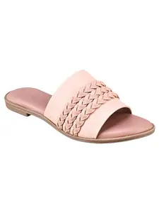 Selfiee Beige Flats Sandals Stylish Comfortable Casual Ravishing Women Slip-on Flat Casual Daily use Sandals