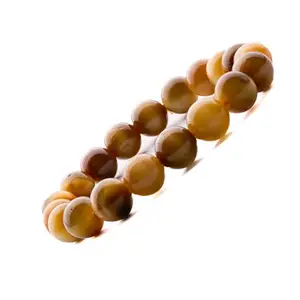 Plus Value Yellow Cats Eye Bracelet For potential & fearless life | Stylish Charm Crystal Bracelet for Men Women Boys and Girls (Beads Size: 10mm, Jute Bag)