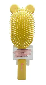 Feelhigh Professional hair brush-paddle pastel Teddy Shape -hair styling tools-brush (Yellow)