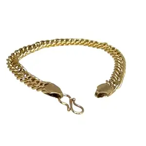 Original, Pure Traditional, Stylish Impon/Panchaloha/Five Metals gold look-alike Chain Bracelet without any coating for Men & Boys (Length 21cm/8 inches) (P388)