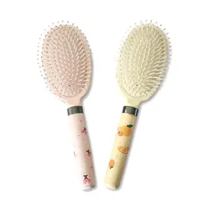 TIAMO Printed cute oval paddle oval hair brush set of 2 for men and women for hair styling and hair growth.