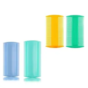 Sidhav Double Sided Plastic Head lice Comb Narrow Tooth Lice Remove Hair for Women and Men Random Multicolor (Pack of 4)