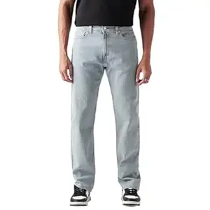 Levi's Men's 555 Light Indigo Relaxed Fit Mid-Rise Jeans