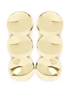 KARATCART Gold Plated Classic Round Shape Drop Earrings for Women