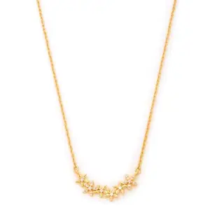 Accessorize London 14k Real Gold Plated Flower Climber Necklace