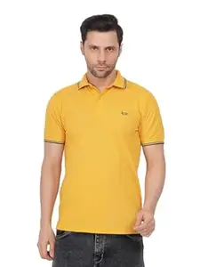 Tide & Sail Mens Polo T Shirt for Men Striped Polo Neck Tshirt for Men Classic Premium Solid Tee, Comfortable & Stylish Casual Wear