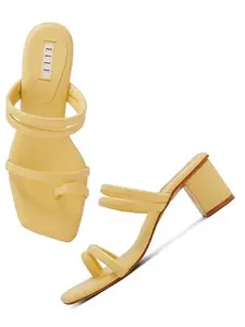 ELLE Women Fashion Sandal,Yellow,UK-3
