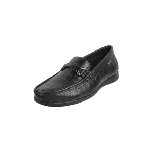 Mochi Men Black Elegant Leather Slip-On Formal/Loafer Shoes UK/8 EU/42 (19-436)