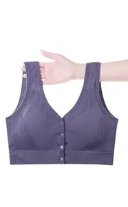 Girls and Womens Padded Inner wear for T-Shirts usePurpleSize-36(AZ,Front EMB.hookPurple-36,NW,O)