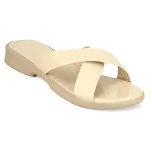 Elegant Criss-Cross Slip-On Sandals for Women Comfortable Summer Flat Footwear