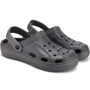 TwinSkor Men's Classic Casual Clogs/Sandals (Dark Grey, UK Footwear Size System, Adult, Men, Numeric, Medium, 6)