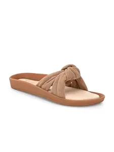 EL PASO Women Tan Faux Leather Casual Slip On Flats EPWYK2317Tan_8