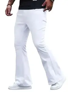 Ben Martin Men’s Bell Bottom Jeans || Bootcut Denim Pants || Wide Leg Flared Jeans for Men || High Waist Stretchable Retro Fit || Cotton Jeans for College Casual (0)