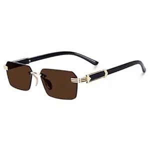 Dervin Rectangular Rimless Sunglasses for Men and Women