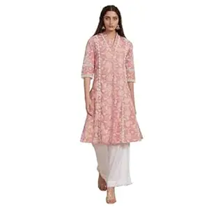 BIBA Women Cotton Printed Straight Kurta
