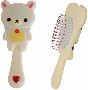 KAVIN Cute Cartoon Design Hair Brush Cushion Paddle Antistatic Hair Brush/Comb For Kids Boys And Girls Random Colours (Model 7)